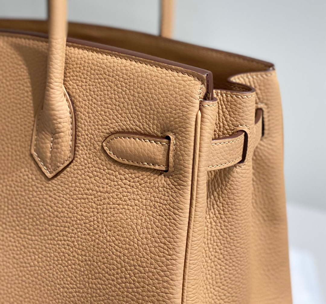Hermes Birkin Designer Tote Bag Togo Leather 28567 Camel