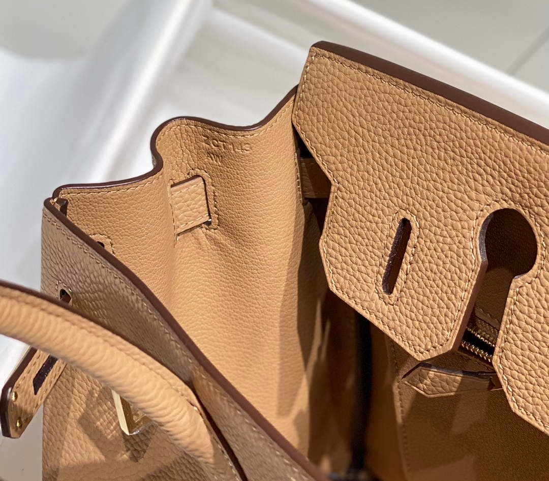Hermes Birkin Designer Tote Bag Togo Leather 28567 Camel