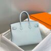 Hermes Birkin Designer Tote Bag Togo Leather 28566 Blue Pale