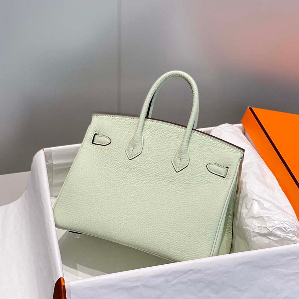 Hermes Birkin Designer Tote Bag Togo Leather 28565 bubble green