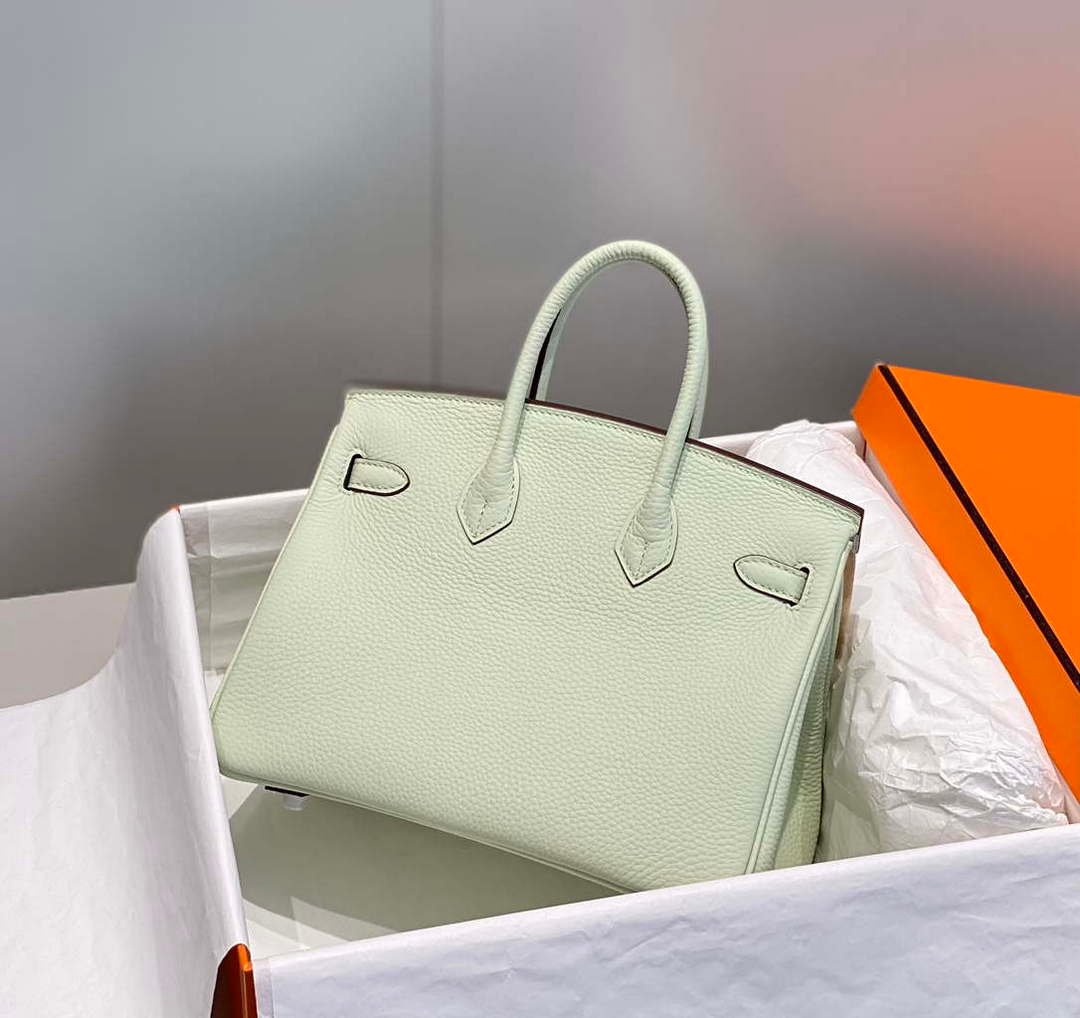 Hermes Birkin Designer Tote Bag Togo Leather 28565 bubble green