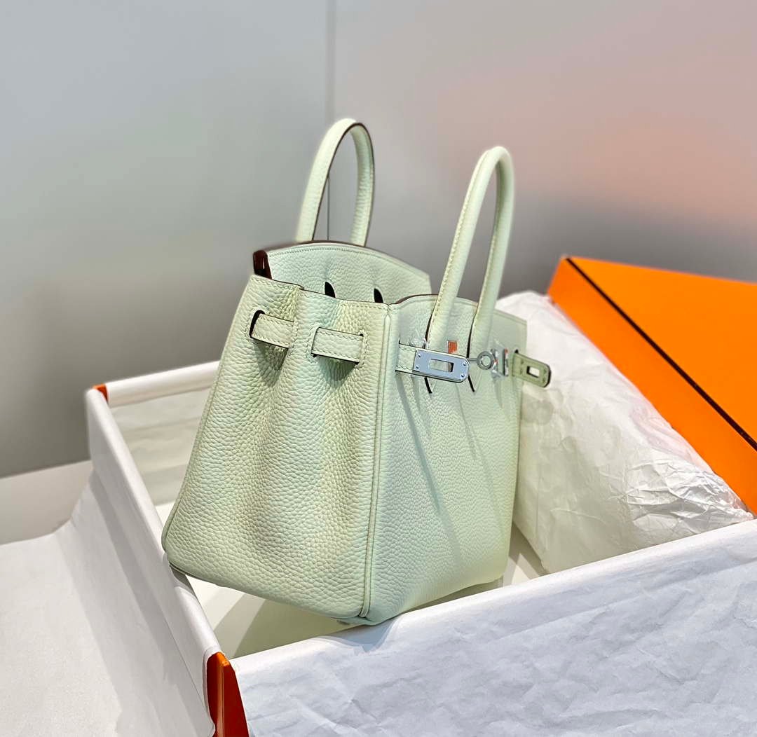 Hermes Birkin Designer Tote Bag Togo Leather 28565 bubble green