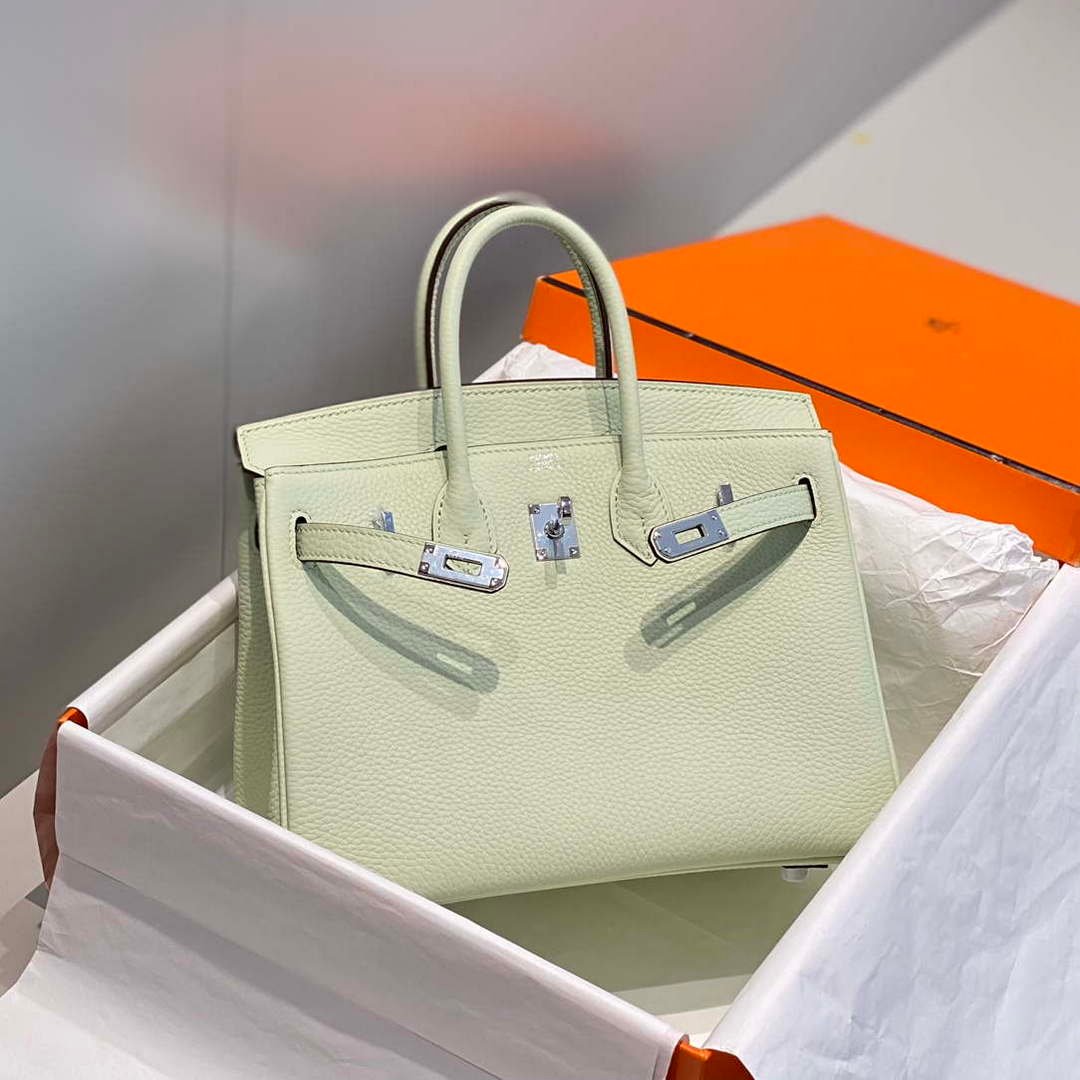 Hermes Birkin Designer Tote Bag Togo Leather 28565 bubble green