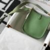 Replica Hermes Evelyne Bag Designer Hermes Mini Crossbody Bag 20393 Gold Buckle Light Green