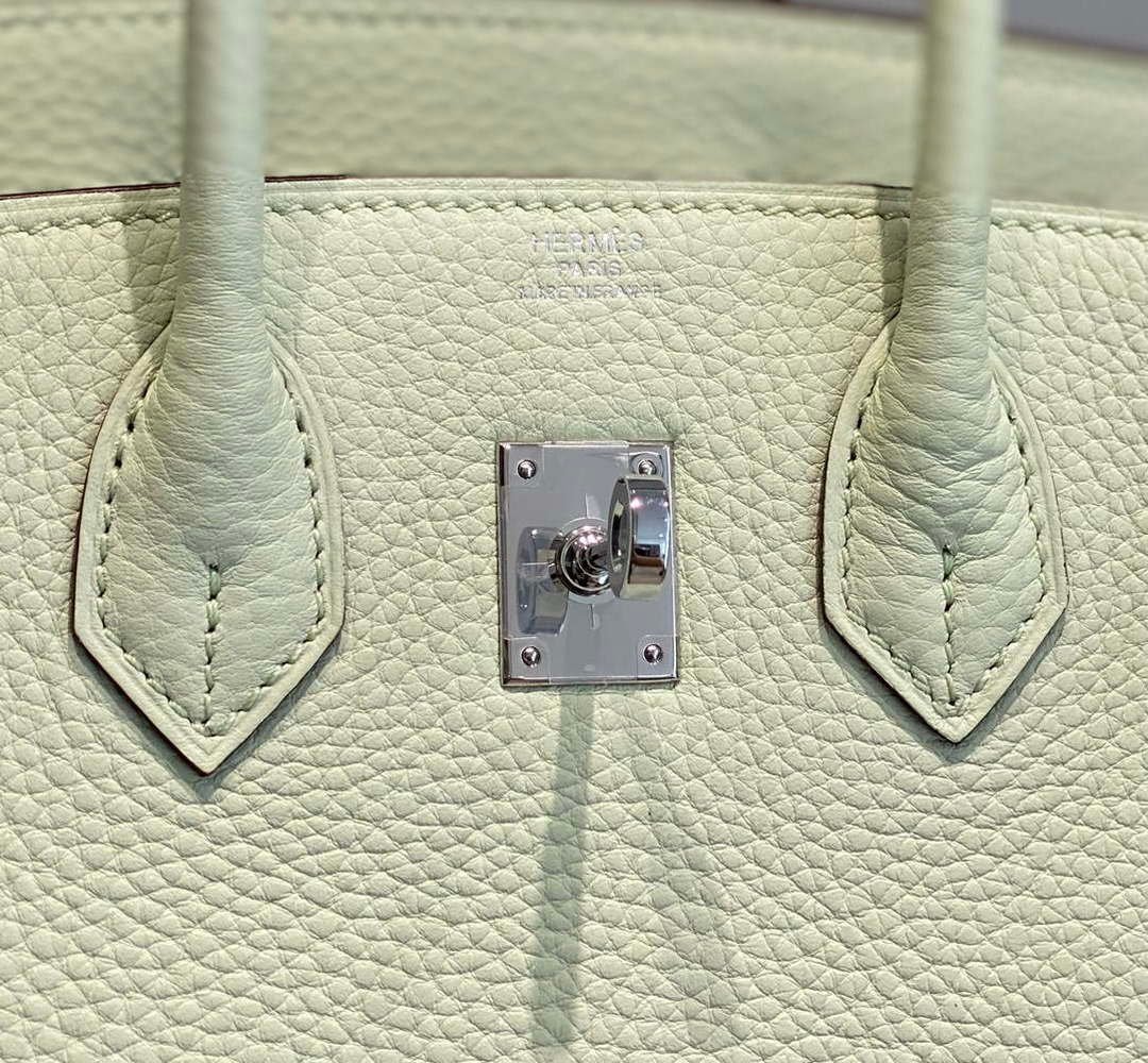 Hermes Birkin Designer Tote Bag Togo Leather 28565 bubble green