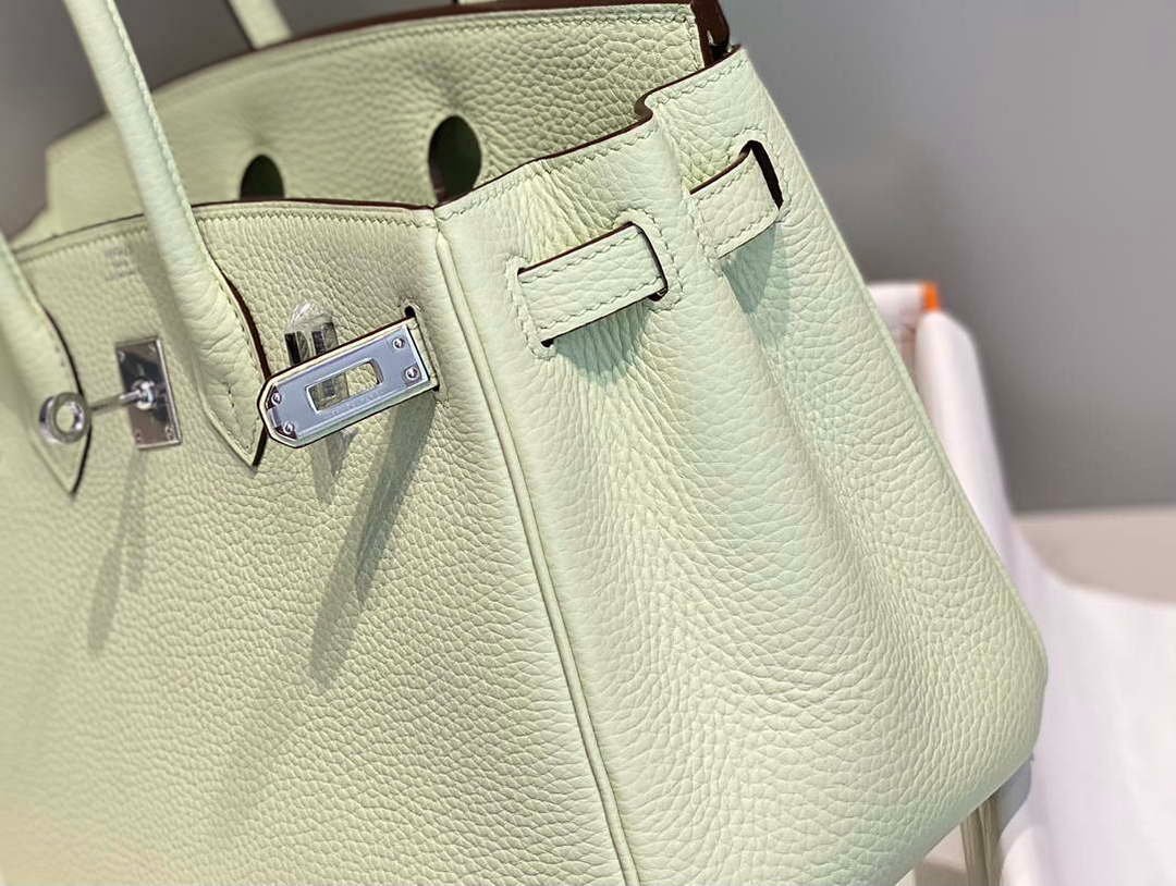 Hermes Birkin Designer Tote Bag Togo Leather 28565 bubble green