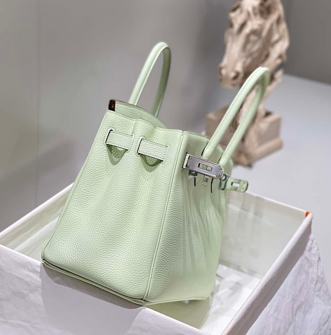 Hermes Birkin Designer Tote Bag Togo Leather 28565 bubble green