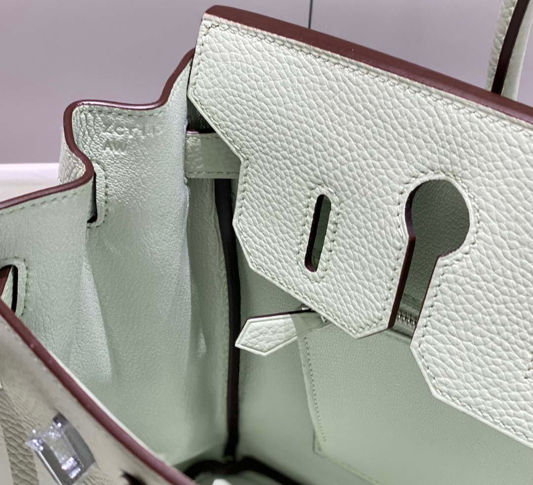 Hermes Birkin Designer Tote Bag Togo Leather 28565 bubble green