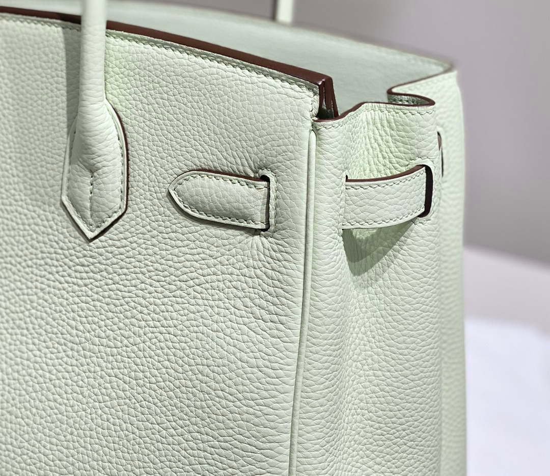 Hermes Birkin Designer Tote Bag Togo Leather 28565 bubble green
