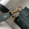 Replica Hermes Evelyne Bag Designer Hermes Mini Crossbody Bag 20391 Gold Buckle Dark Green