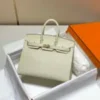 Hermes Birkin Designer Tote Bag Epsom Leather 28388 Milkshake white