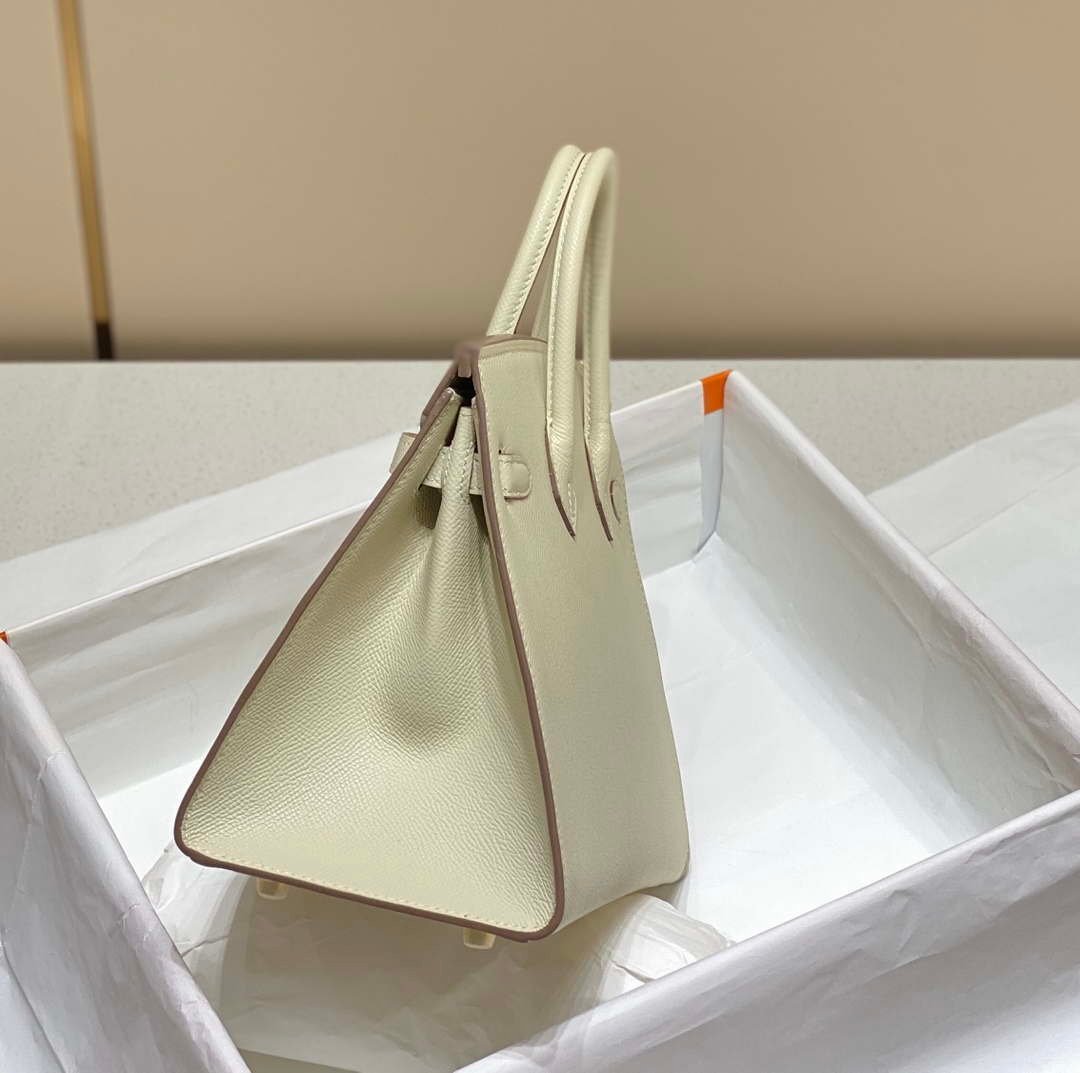 Hermes Birkin Designer Tote Bag Epsom Leather 28388 Milkshake white