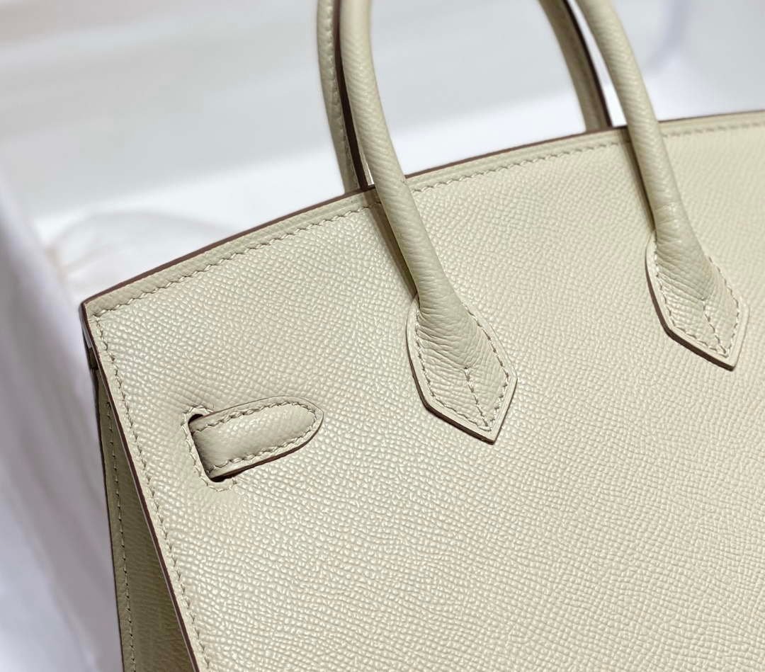Hermes Birkin Designer Tote Bag Epsom Leather 28388 Milkshake white