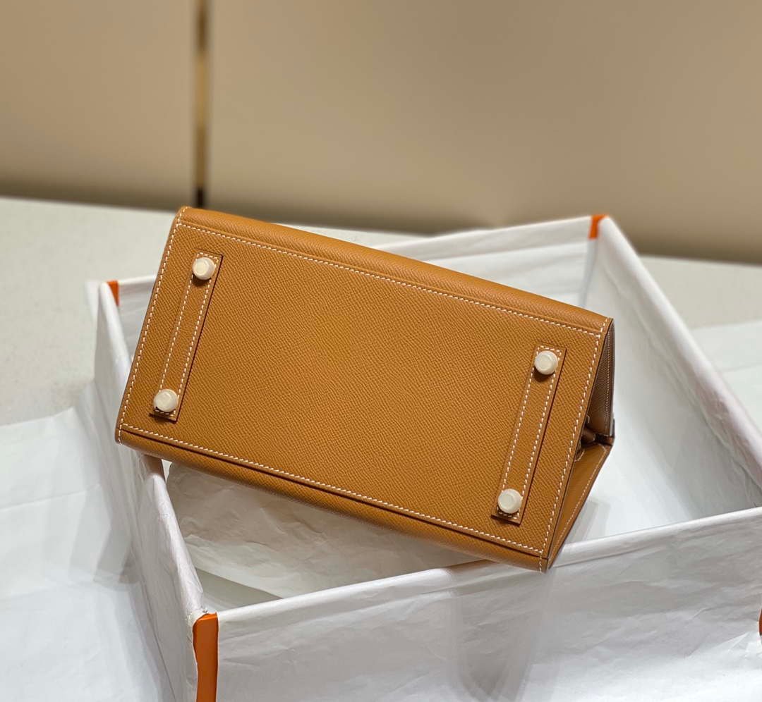 Hermes Birkin Designer Tote Bag Epsom Leather 28371 Golden brown