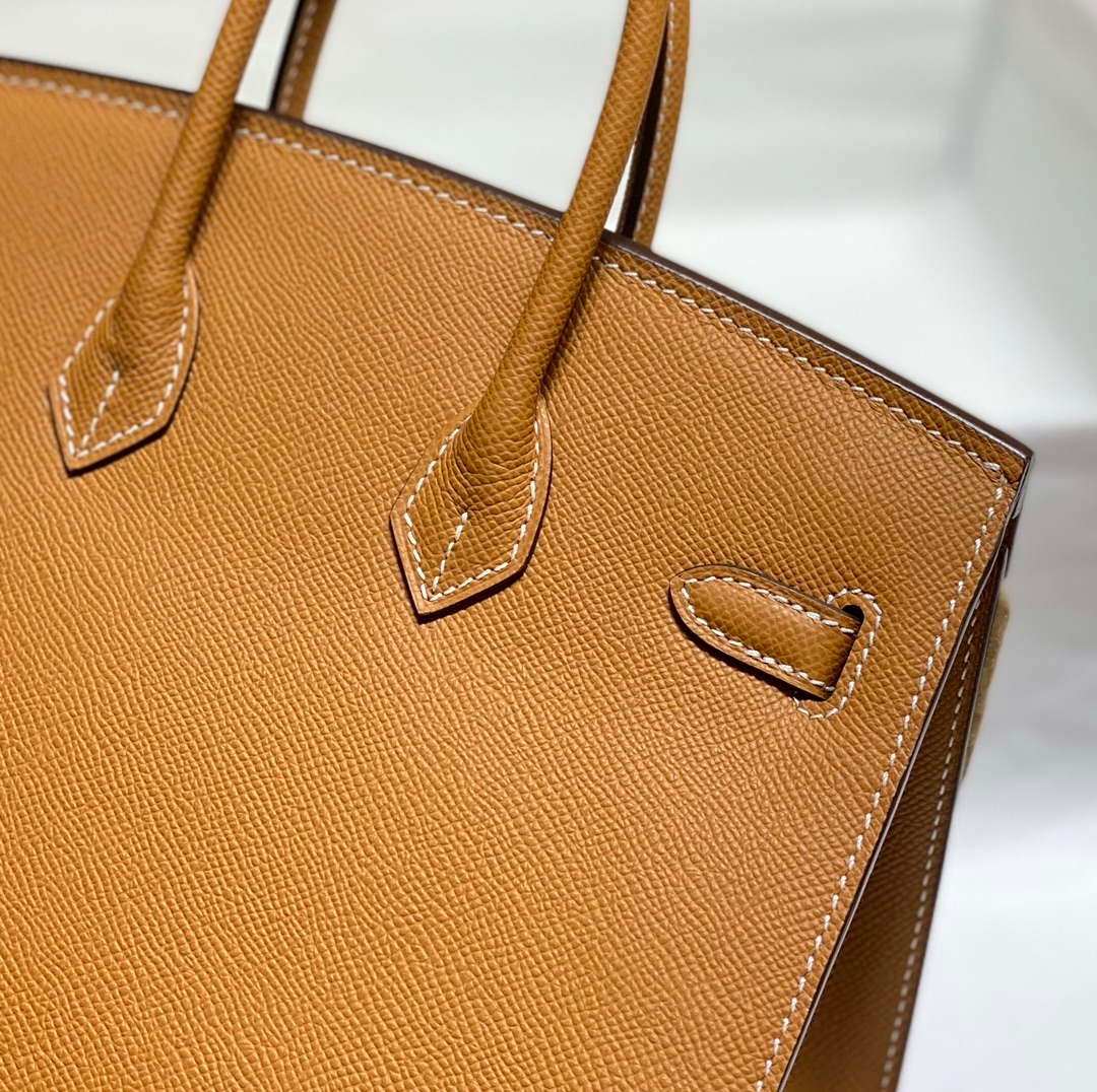 Hermes Birkin Designer Tote Bag Epsom Leather 28371 Golden brown