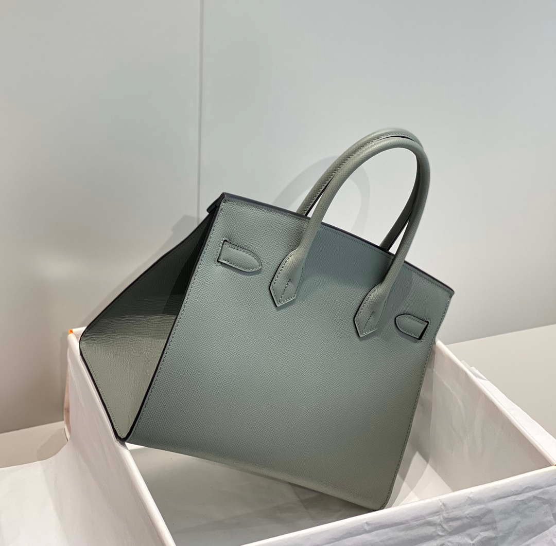 Hermes Birkin Designer Tote Bag Epsom Leather 28370 Almond Green