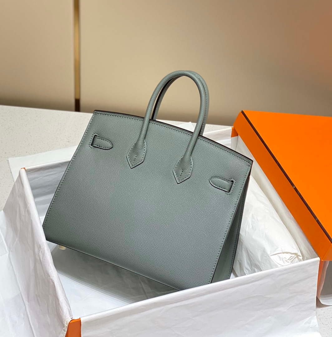 Hermes Birkin Designer Tote Bag Epsom Leather 28370 Almond Green