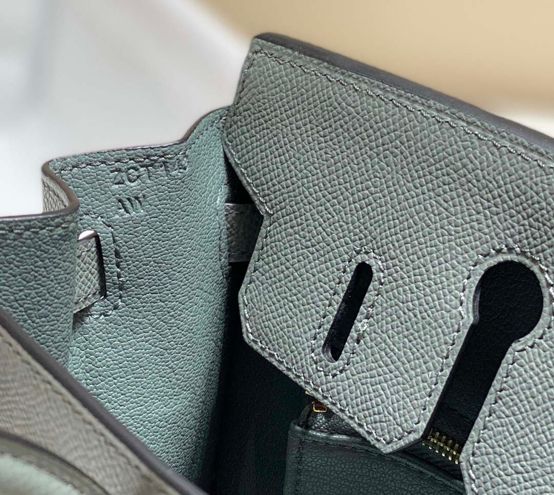 Hermes Birkin Designer Tote Bag Epsom Leather 28370 Almond Green