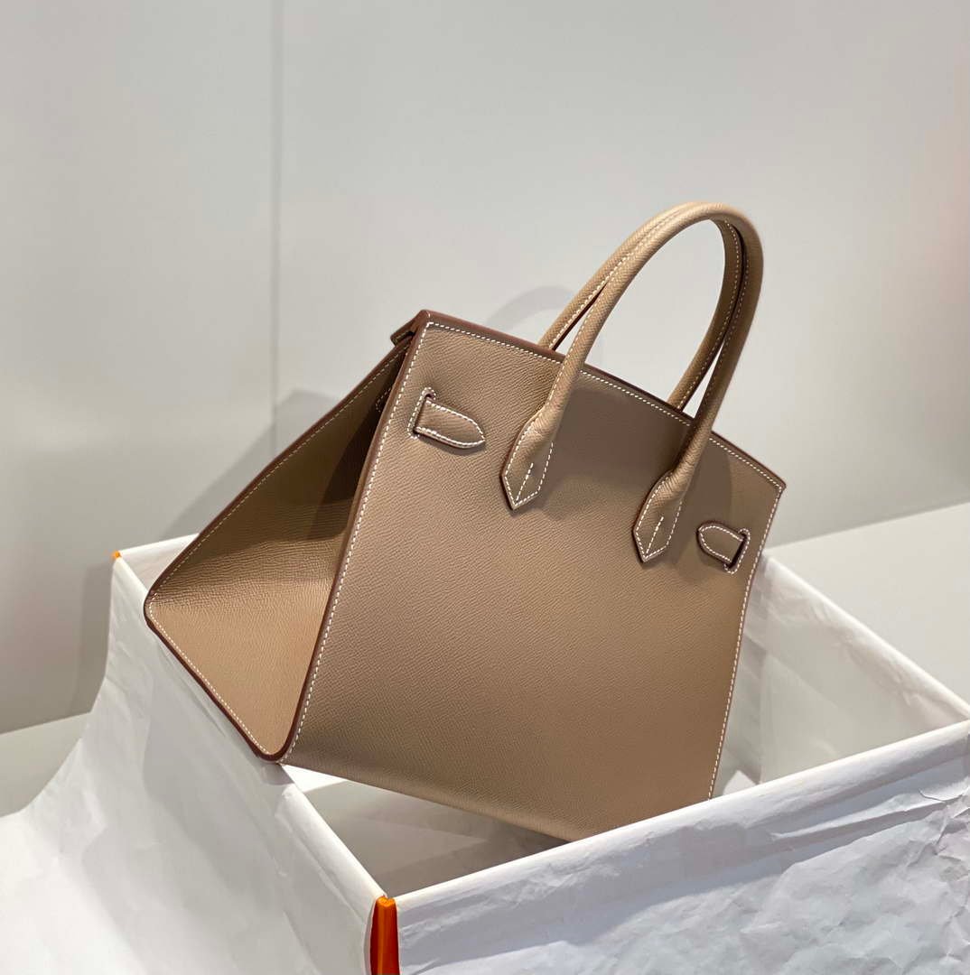 Replica Hermes Birkin Designer Tote Bag Epsom Leather 28369 elephant Gray