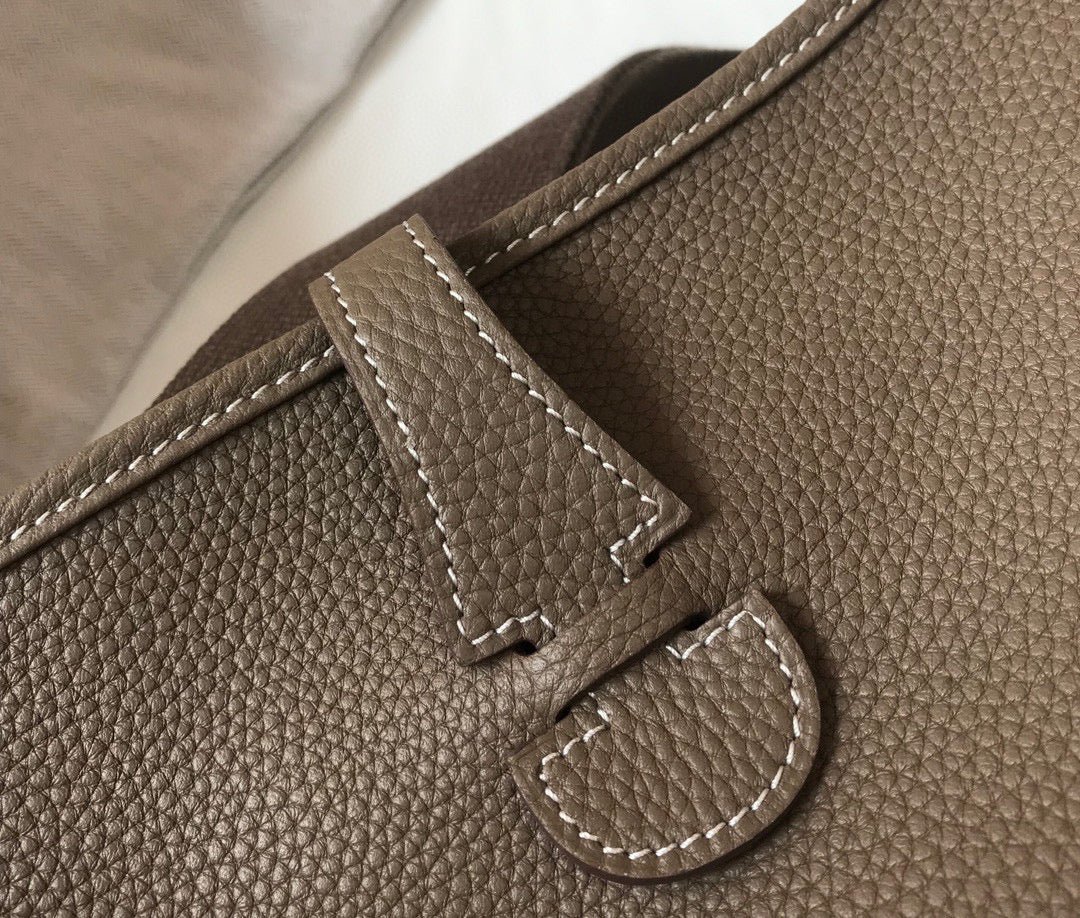 Replica Hermes H083435 Evelyne III 29 Shoulder Bag Silver Hardware Dark Gray