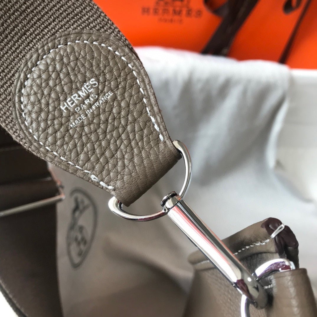 Replica Hermes H083435 Evelyne III 29 Shoulder Bag Silver Hardware Dark Gray