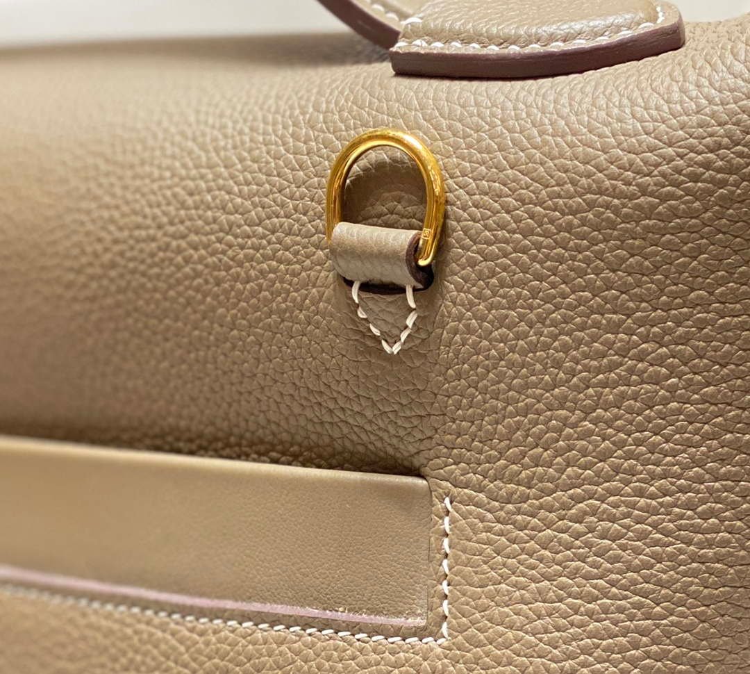 Hermes Kelly 2424 Leather 29cm H230267 Elephant gray Shoulder bag