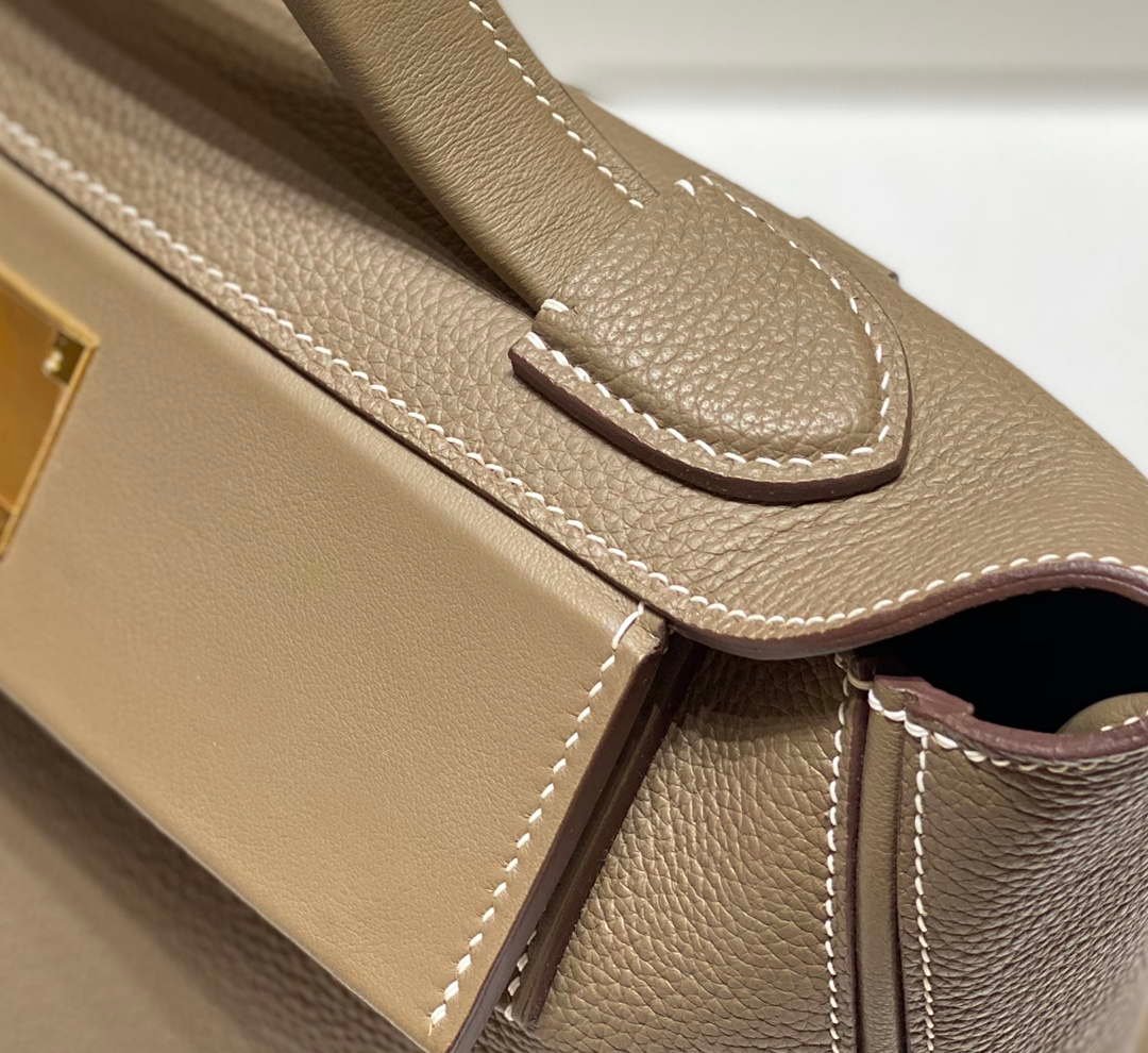 Hermes Kelly 2424 Leather 29cm H230267 Elephant gray Shoulder bag