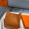 Hermes H083435 Evelyne III 29 Shoulder Bag Silver Hardware Tan
