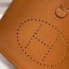 Hermes H083435 Evelyne III 29 Shoulder Bag Silver Hardware Tan