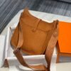 Hermes H083435 Evelyne III 29 Shoulder Bag Silver Hardware Tan
