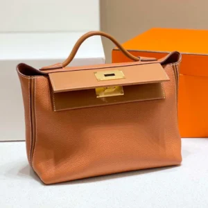 Hermes Kelly 2424 Leather 29cm H230268 Black Shoulder bag