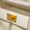 Hermes Mini Kelly 2424 Leather 21cm H230264 White