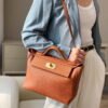 Hermes Mini 2424 Leather 21cm H230262 Brown