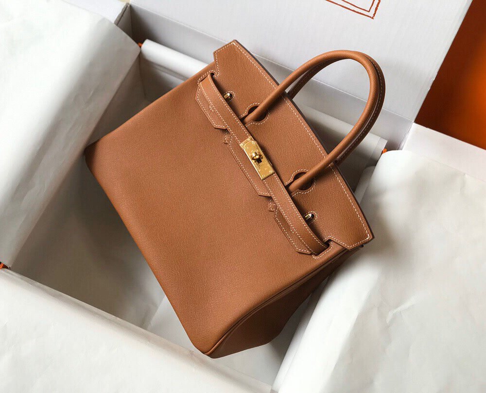 Replica Hermes Birkin Designer Tote Bag Epsom Leather 28356 Brown
