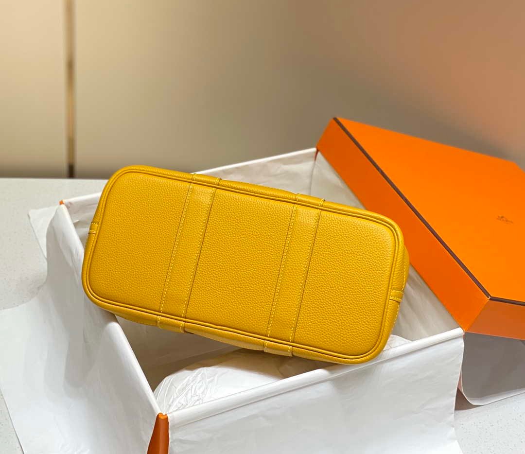Hermes Yellow Clemence Garden Party 30cm Bag H239041