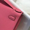 Hermes Mini Kelly Pouchette Swift Leather clutch bag Silver H230253