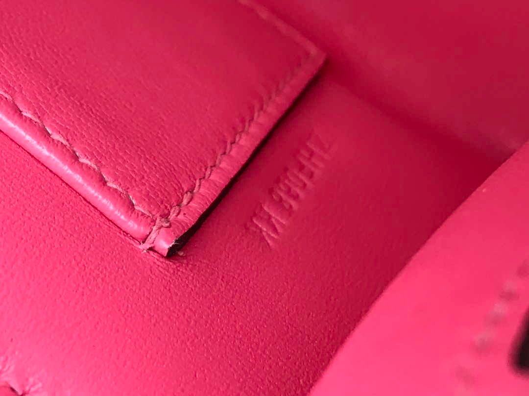 Hermes Mini Kelly Pouchette Swift Leather clutch bag Silver H230253
