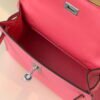 Hermes Mini Kelly Pouchette Swift Leather clutch bag Silver H230253