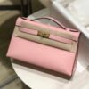 Replica Hermes Kelly Pouchette Swift Leather clutch bag Gold H230251