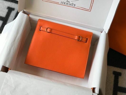 Hermes Kelly Danse 22cm Leather Bag 20355 Orange