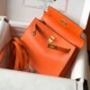 Hermes Kelly Danse 22cm Leather Bag 20355 Orange