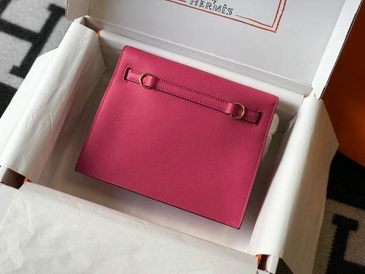 Hermes Kelly Danse 22cm Leather Bag 20351 Plum