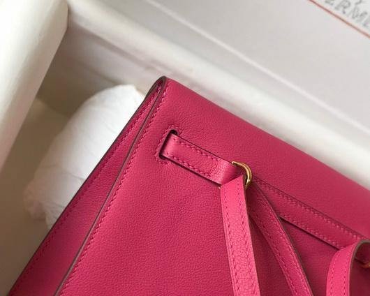 Hermes Kelly Danse 22cm Leather Bag 20351 Plum