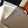Hermes Mini Kelly Pouchette H230223 Epsom Leather Elephant Grey