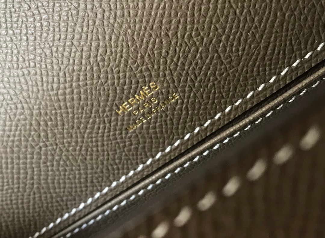 Hermes Mini Kelly Pouchette H230223 Epsom Leather Elephant Grey
