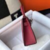 Replica Hermes Kelly Bag Hermes 19CM Epsom Shoulder Mini Bag Wine red 20462