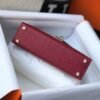 Replica Hermes Kelly Bag Hermes 19CM Epsom Shoulder Mini Bag Wine red 20462