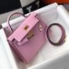Hermes Kelly Bag Hermes 19CM Epsom Shoulder Mini Bag purple 20459