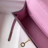 Hermes Kelly Bag Hermes 19CM Epsom Shoulder Mini Bag purple 20459