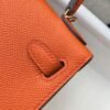 Replica Hermes Kelly Bag Hermes 19CM Epsom Shoulder Mini Bag Orange 20464